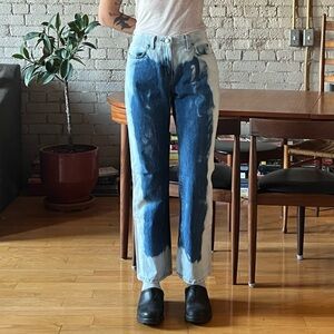 Spa boy hand dyed / bleached jeans | size  27”
